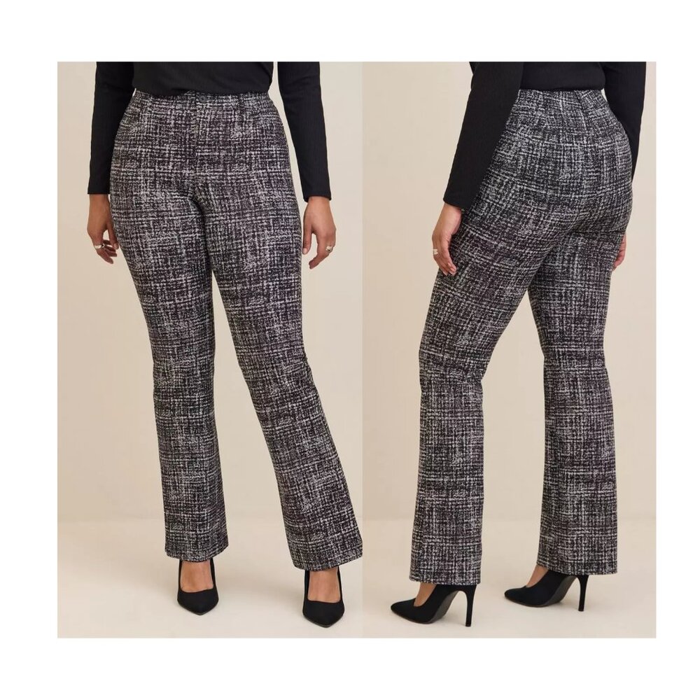 ‼️🙌‼️ Torrid Bombshell Boot Luxe Ponte Pant Scratchy Tweed Deep Plaid Size 18S